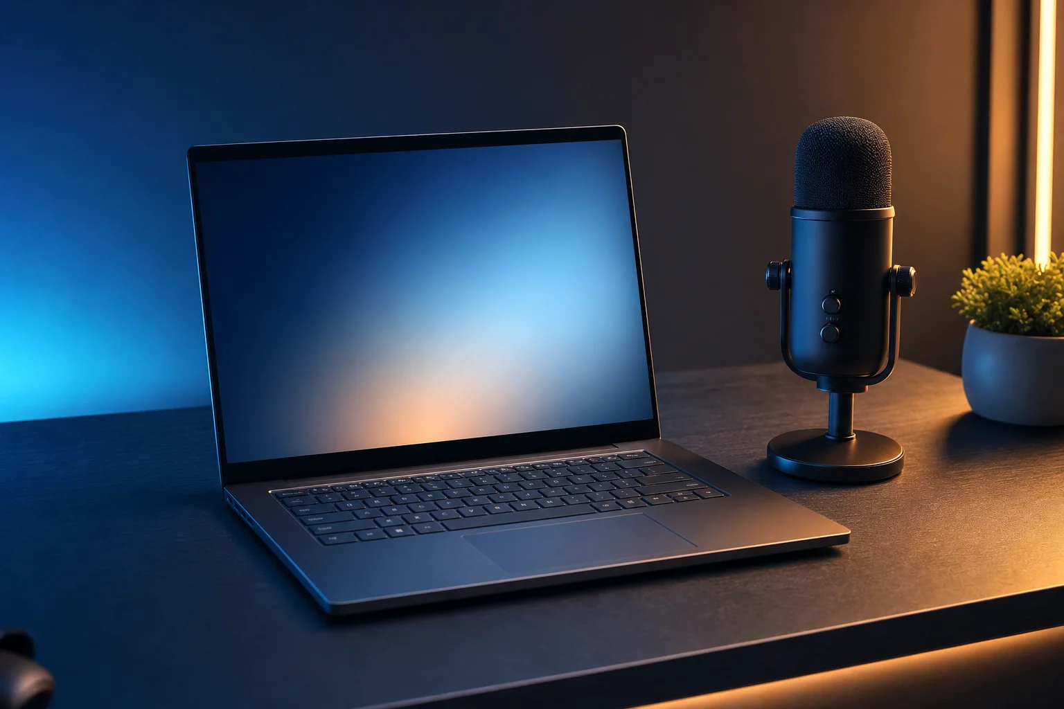Best dictation software for Windows — laptop with microphone